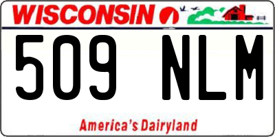 WI license plate 509NLM