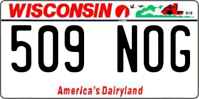 WI license plate 509NOG