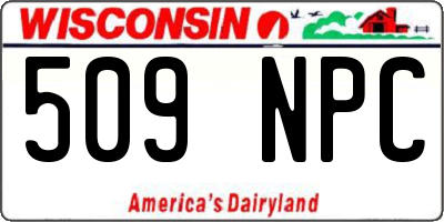 WI license plate 509NPC