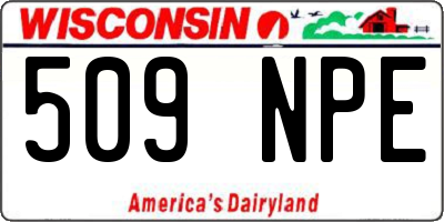 WI license plate 509NPE