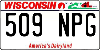 WI license plate 509NPG