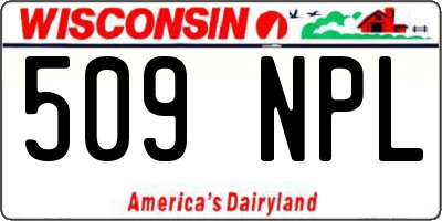 WI license plate 509NPL
