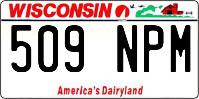 WI license plate 509NPM