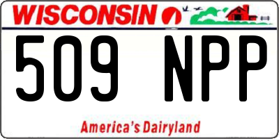 WI license plate 509NPP