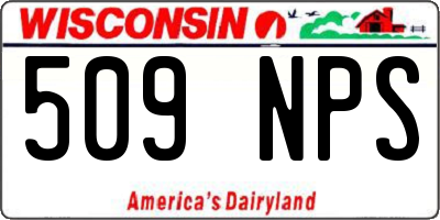 WI license plate 509NPS