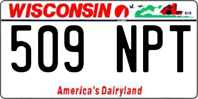 WI license plate 509NPT