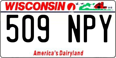 WI license plate 509NPY