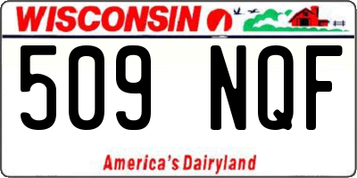 WI license plate 509NQF