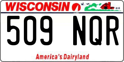 WI license plate 509NQR