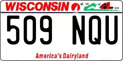 WI license plate 509NQU