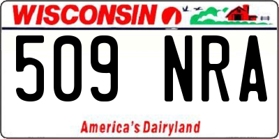 WI license plate 509NRA