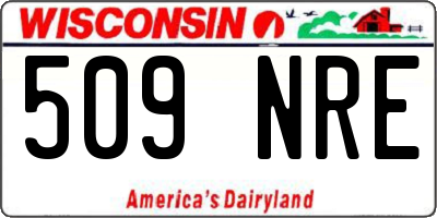WI license plate 509NRE