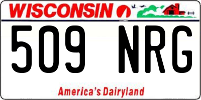 WI license plate 509NRG