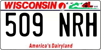WI license plate 509NRH