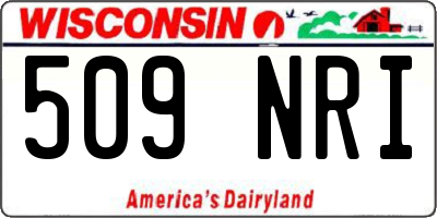 WI license plate 509NRI