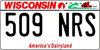 WI license plate 509NRS