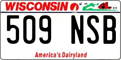 WI license plate 509NSB