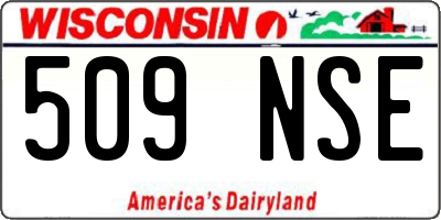 WI license plate 509NSE