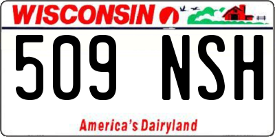 WI license plate 509NSH