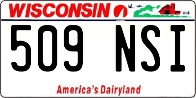 WI license plate 509NSI