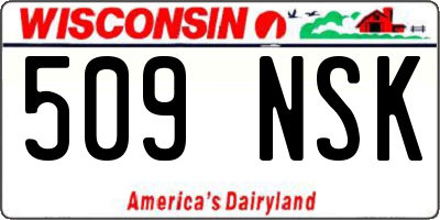 WI license plate 509NSK