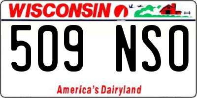 WI license plate 509NSO
