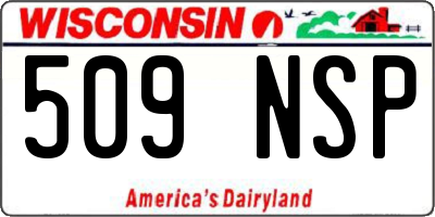 WI license plate 509NSP