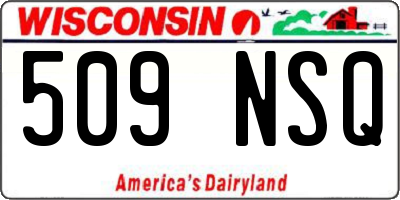 WI license plate 509NSQ