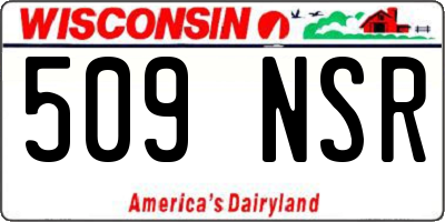 WI license plate 509NSR