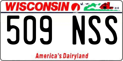 WI license plate 509NSS