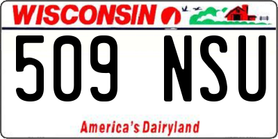WI license plate 509NSU