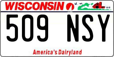 WI license plate 509NSY