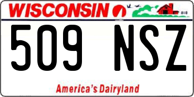 WI license plate 509NSZ