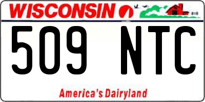 WI license plate 509NTC
