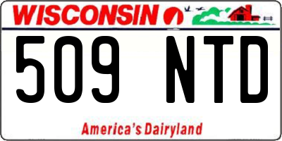 WI license plate 509NTD