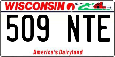 WI license plate 509NTE