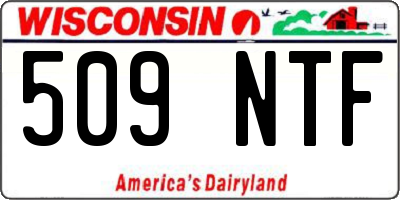 WI license plate 509NTF