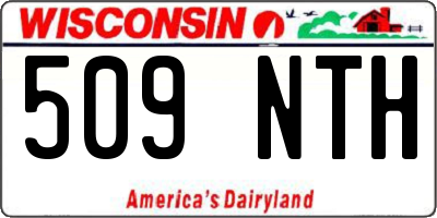 WI license plate 509NTH