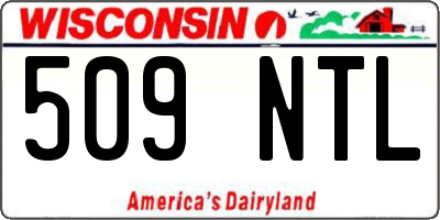 WI license plate 509NTL