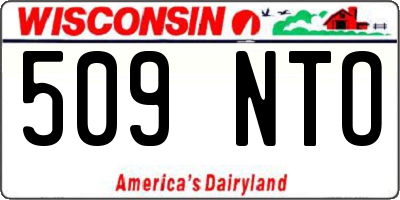 WI license plate 509NTO