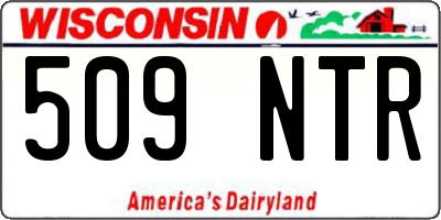 WI license plate 509NTR