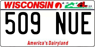 WI license plate 509NUE