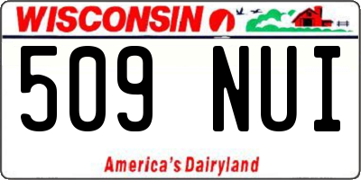 WI license plate 509NUI
