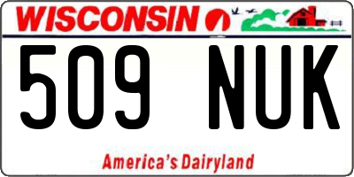 WI license plate 509NUK