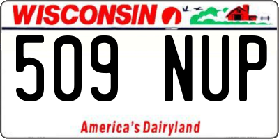 WI license plate 509NUP