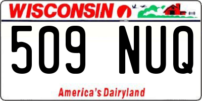 WI license plate 509NUQ
