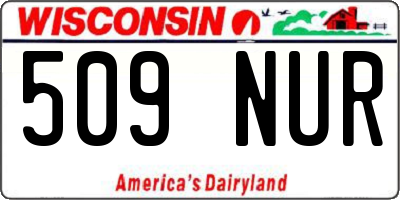 WI license plate 509NUR
