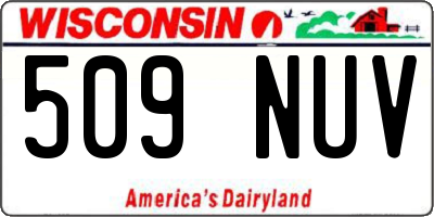 WI license plate 509NUV