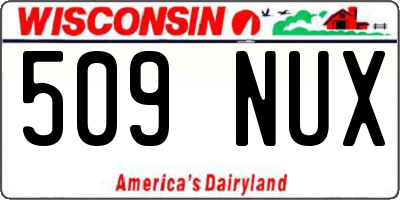 WI license plate 509NUX