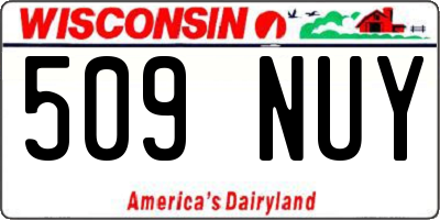 WI license plate 509NUY